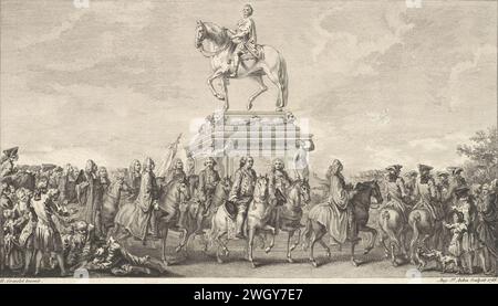 Augustin de Saint-Aubin, der Einweihung der Statue von Ludwig XV., 1766. Stockfoto