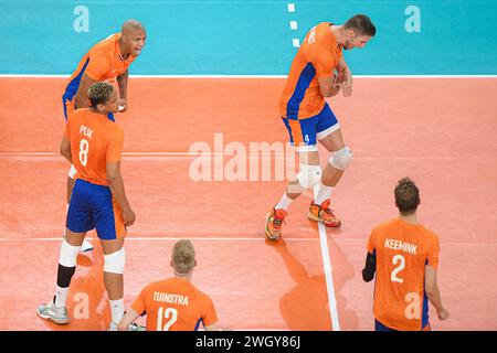 Fabian Plak, Wessel Keemink, Nimir Abdel-Aziz, Thijs Ter Horst (Niederlande). Volleyball-Weltmeisterschaft 2022. Stockfoto