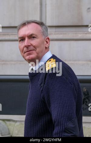 London, UK, 6. Februar 2024. Der Chef des Verteidigungsstabs, Admiral Sir Tony Radakin KCB ADC, nimmt an einer Sitzung im Kabinettsbüro Teil. Quelle: Eleventh Photography/Alamy Live News Stockfoto