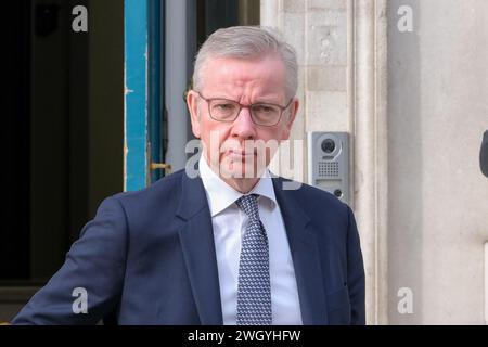 London, UK, 6. Februar 2024. Michael Gove Abgeordneter, Minister für Nivellierung, Wohnungsbau und Gemeinschaften, nimmt an der wöchentlichen Sitzung im Kabinettsbüro Teil. Quelle: Eleventh Photography/Alamy Live News Stockfoto