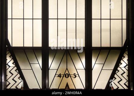 Detail in der Liftlobby des Chrysler Building in New York City Stockfoto