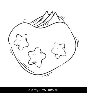 Handgezeichnetes Mappendesign zum Ausmalen Stock Vektor