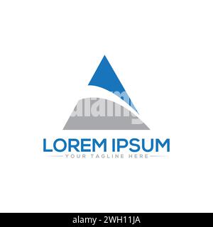 Logo-Design mit Buchstaben. Kreatives und professionelles A Letter Logo. Stock Vektor