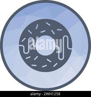 Donut-gesprenktes Symbol Vektorbild. Stock Vektor