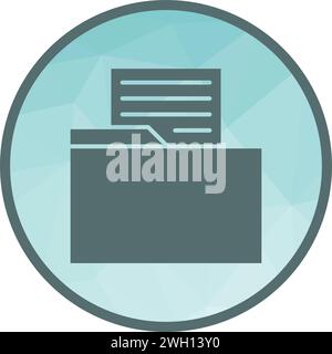 Vektorbild des Symbols „Datei in Ordner“. Stock Vektor