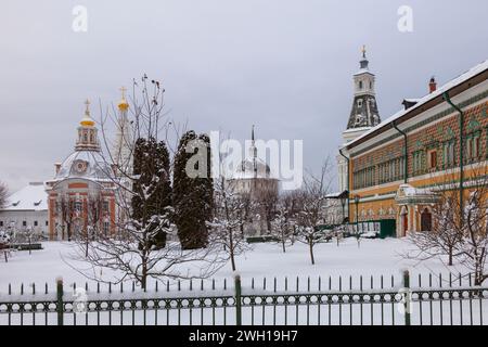 Trinity-Sergius Lavra im Winter. Sergiev Posad, Russland. Stockfoto