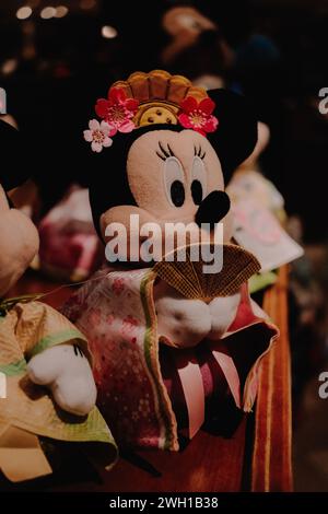 Minnie Maus Geschenk, Geisha Spielzeug, Tokyo Disneyland, Tokio, Japan Stockfoto