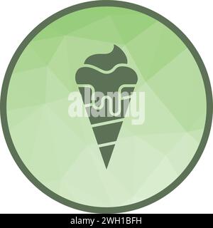 Icecream-Kegelsymbol-Vektorbild. Stock Vektor