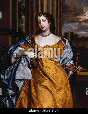 Barbara Palmer, 1. Duchess of Cleveland (geb. Barbara Villiers, 1640–1709), englische königliche Geliebte von König Karl II. Von England, Porträtmalerei in Öl auf Leinwand nach Sir Peter Lely, um 1666 Stockfoto