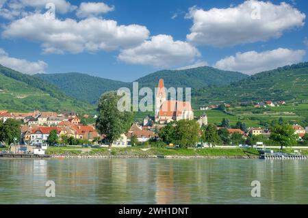 Dorf Weissenkirchen in der Wachau, Donau, Wachautal, Niederösterreich Stockfoto