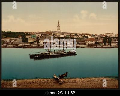 Der Landeplatz in der Nähe der Kathedrale, Belgrad, Servia[Serbien]. Photochrom-Drucke--Color-1890-1900 Stockfoto