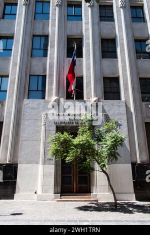 Das Gebäude des Wahlgerichtshofs befindet sich in Santiago, der Hauptstadt. Stockfoto