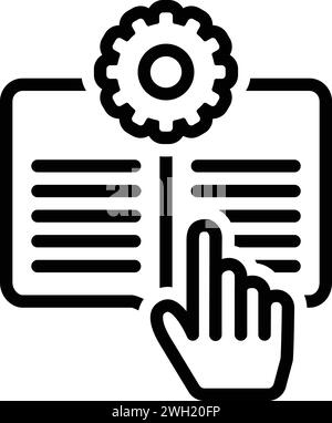Symbol für Handbücher, Anleitungen Stock Vektor
