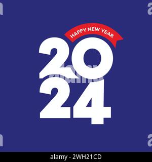 Happy New Year 2025 Vektor Typografie Illustration. Vektor-Illustration des Neujahrslogos. Stock Vektor