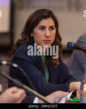 Mailand, Italien. 30. Januar 2024. Foto Stefano Porta/LaPresse 07-02-2024 Milano, Italia - Cronaca - Conferenza stampa di Presentazione della Milano Fashion Week edizione donna Nella foto: L'assessore Alessia Cappello 07. Februar 2024 Mailand, Italien - News - Pressekonferenz zur Präsentation der Mailand Fashion Week Frauen's Edition Credit: LaPresse/Alamy Live News Stockfoto