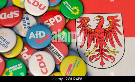 Parteien zur Wahl in Brandenburg Stockfoto