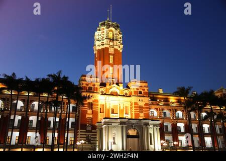 Taiwan Wahrzeichen - Presidential Bürogebäude in Taipeh. Nacht ansehen. Stockfoto