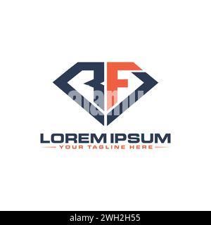 BF Letter Logo Design. Kreatives und modernes BF FB Logo-Design. Stock Vektor