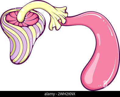 Grooviger Hippie-Pilzfarbe Stock Vektor