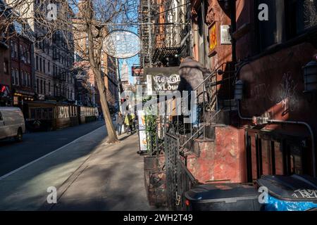 MacDougal Street in Greenwich Village in New York am Samstag, 3. Februar 2024. (© Richard B. Levine) Stockfoto