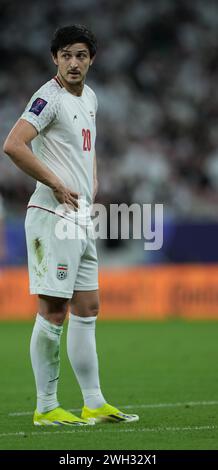 Doha, Katar. Februar 2024. DOHA, KATAR - 07. FEBRUAR: Sardar Azmoun aus Iran während des Halbfinalspiels des AFC Asian Cup zwischen Iran und Katar im Al Thumama Stadium am 07. Februar 2024 in Doha, Katar Credit: Sebo47/Alamy Live News Stockfoto