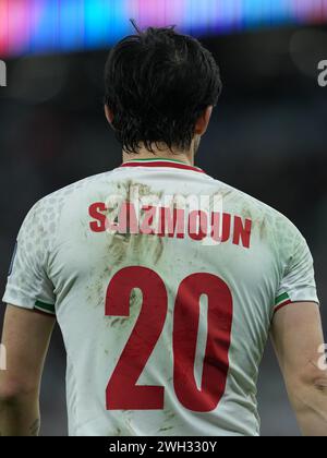 Doha, Katar. Februar 2024. DOHA, KATAR - 07. FEBRUAR: Sardar Azmoun aus Iran während des Halbfinalspiels des AFC Asian Cup zwischen Iran und Katar im Al Thumama Stadium am 07. Februar 2024 in Doha, Katar Credit: Sebo47/Alamy Live News Stockfoto