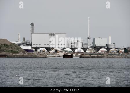 Barry, Vale of Glam, Wales 02. Oktober 2022: Bau des East Quay, Barry Waterfront, 2022, als der Fortschritt in der Stadt an Tempo gewinnt Stockfoto