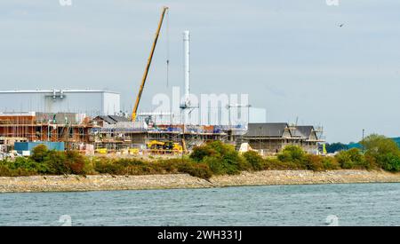 Barry, Vale of Glam, Wales 02. Oktober 2022: Bau des East Quay, Barry Waterfront, 2022, als der Fortschritt in der Stadt an Tempo gewinnt Stockfoto