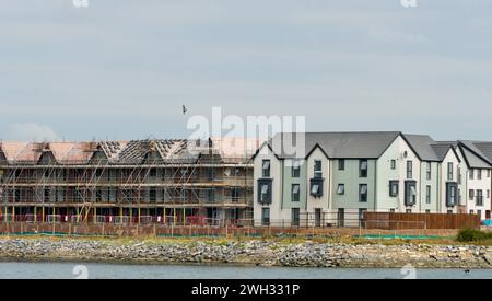 Barry, Vale of Glam, Wales 02. Oktober 2022: Bau des East Quay, Barry Waterfront, 2022, als der Fortschritt in der Stadt an Tempo gewinnt Stockfoto