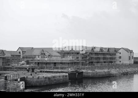 Barry, Vale of Glam, Wales 02. Oktober 2022: Bau des East Quay, Barry Waterfront, 2022, als der Fortschritt in der Stadt an Tempo gewinnt Stockfoto