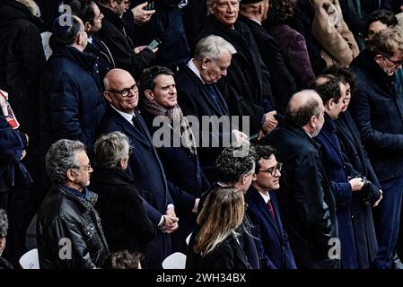 © Antonin Burat/Le Pictorium/MAXPPP - Paris 07/02/2024 Antonin Burat/Le Pictorium - 07/02/2024 - France/Ile-de-France/Paris - Les anciens Premiers ministres Edouard Philippe et Manuel Valls lors de la Ceremonie d'Hommage aux victimes francaises des attaques terroristes du 7 octobre en Israel, a l'Hotel des Invalides Invalides. - Valeurs ACtuelles Out, JDD Out, No JDD, no russia, russia Out/07/02/2024 - France/Ile-de-France (Region)/Paris - ehemalige Premierminister Edouard Philippe und Manuel Valls während der Ehrung der französischen Opfer der Terroranschläge vom 7. Oktober im IS Stockfoto