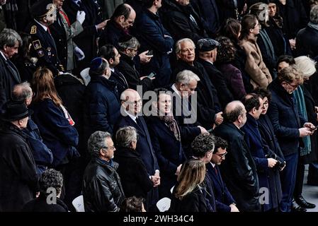 © Antonin Burat/Le Pictorium/MAXPPP - Paris 07/02/2024 Antonin Burat/Le Pictorium - 07/02/2024 - France/Ile-de-France/Paris - Les anciens Premiers ministres Edouard Philippe et Manuel Valls lors de la Ceremonie d'Hommage aux victimes francaises des attaques terroristes du 7 octobre en Israel, a l'Hotel des Invalides Invalides. - Valeurs ACtuelles Out, JDD Out, No JDD, no russia, russia Out/07/02/2024 - France/Ile-de-France (Region)/Paris - ehemalige Premierminister Edouard Philippe und Manuel Valls während der Ehrung der französischen Opfer der Terroranschläge vom 7. Oktober im IS Stockfoto