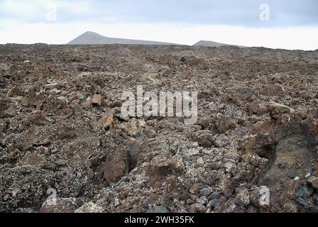 Vulkanische Landschaft. Los Hervideros, Insel Lanzarote, Kanarische Inseln, Spanien. Stockfoto