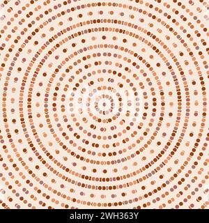 Geometrisches modernes Vektormuster. Feine Verzierung mit farbigen runden Elementen. Geometrisches abstraktes Muster Stock Vektor