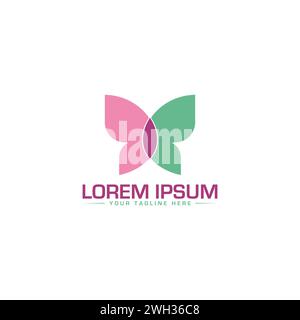 Schmetterlings-Logo. Einzigartiges und modernes Schmetterlings-Logo. Stock Vektor