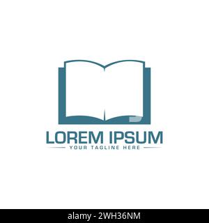 Design Des Buchlogos. Einzigartiges und kreatives Logo-Design für Bücher. Design Des Education Logos. Stock Vektor