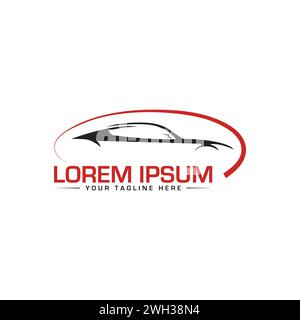Design Des Car-Logos. Logo Für Geschwindigkeitsmesser. Einzigartiges und modernes Logo-Design. Stock Vektor