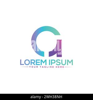Logo-Design mit CA-Buchstaben. Kreatives und modernes CA-Logo-Design. Stock Vektor