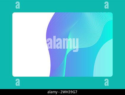 Kurven von Blau: Abstrakte Welle auf Azure Hintergrund Stock Vektor