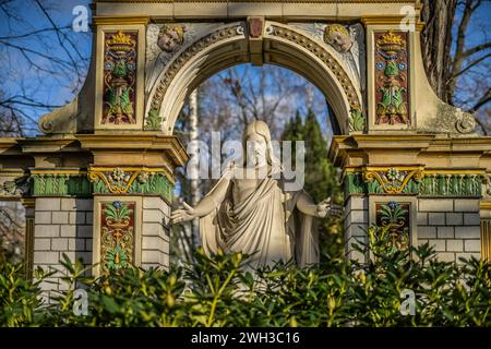 Jesus, Familienangreifer Friedrich Eduard Hoffmann, Dorotheenstädtischer Friedhof, Chausseestraße, Mitte, Berlin, Deutschland Stockfoto