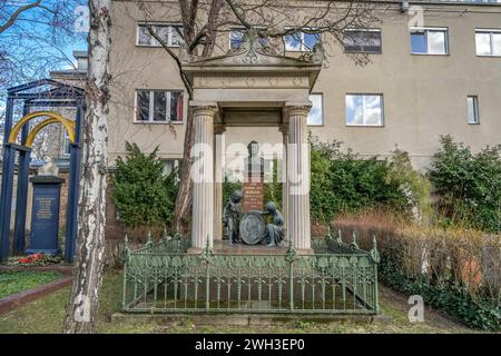 Johann Friedrich August Borsig, Grab, Dorotheenstädtischer Friedhof, Chausseestraße, Mitte, Berlin, Deutschland *** Johann Friedrich August Borsig, Grab, Dorotheenstädtischer Friedhof, Chausseestraße, Mitte, Berlin, Deutschland Stockfoto