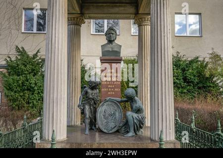 Johann Friedrich August Borsig, Grab, Dorotheenstädtischer Friedhof, Chausseestraße, Mitte, Berlin, Deutschland *** Johann Friedrich August Borsig, Grab, Dorotheenstädtischer Friedhof, Chausseestraße, Mitte, Berlin, Deutschland Stockfoto