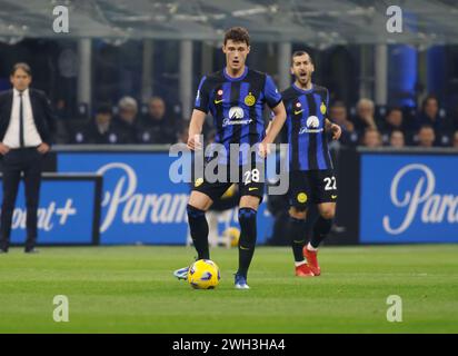 Benjamin Pavard von Inter Mailand wurde während des Spiels zwischen Inter Mailand und Juventus FC im Rahmen der italienischen Serie A im San Siro Stadion in Aktion gesehen. Endergebnis Inter Mailand 1 - 0 Juventus Fc. Stockfoto