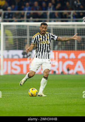 Danilo von Juventus wurde während des Spiels zwischen Inter Mailand und Juventus FC im Rahmen der italienischen Serie A im San Siro Stadion in Aktion gesehen. Endergebnis Inter Mailand 1 - 0 Juventus Fc. Stockfoto