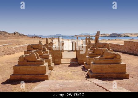 Der Tempel von Wadi al-Seboua, Nassersee, Ägypten Stockfoto