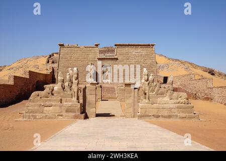 Der Tempel von Wadi al-Seboua, Nassersee, Ägypten Stockfoto