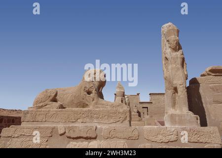 Der Tempel von Wadi al-Seboua, Nassersee, Ägypten Stockfoto