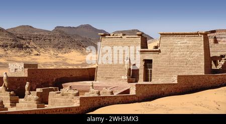 Der Tempel von Wadi al-Seboua, Nassersee, Ägypten Stockfoto