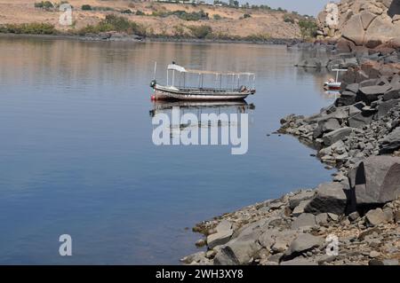 Nubien-Dörfer In Südägypten Am Nil Stockfoto