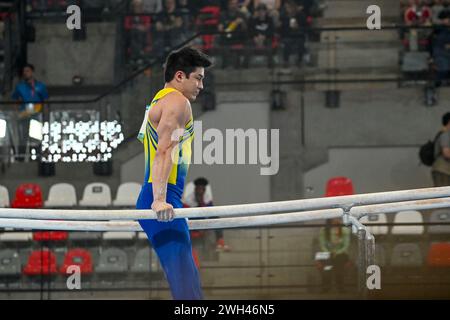 Santiago, Chile, 23. Oktober 2023, Arthur Mariano (BRA) während des Turns - Männer künstlerische Kunst bei den Pan American Games 2023 Stockfoto